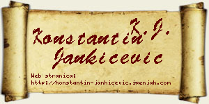 Konstantin Jankićević vizit kartica